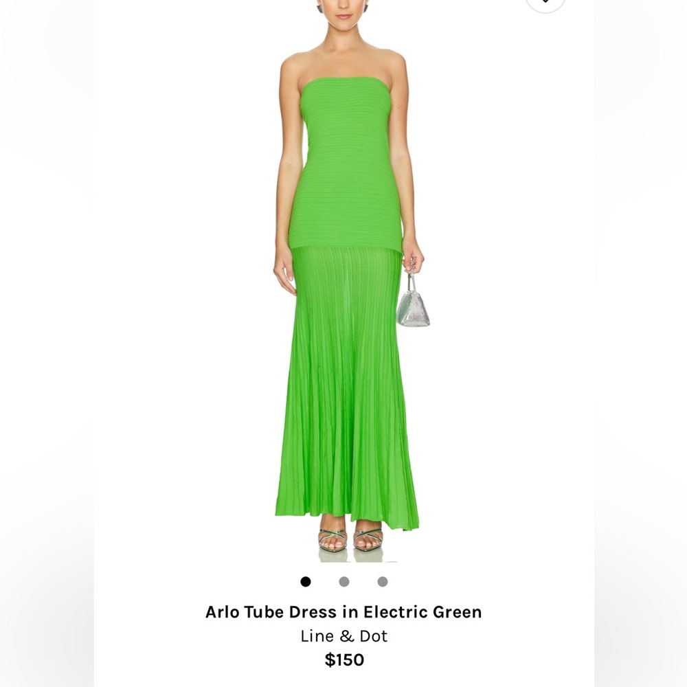 Arlo Tube Dress in Electric Green